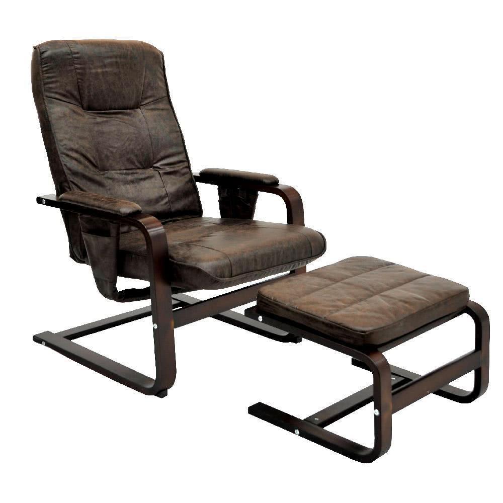 мебель из ротанга Кресло для отдыха с механизмом в комплекте с пуфом